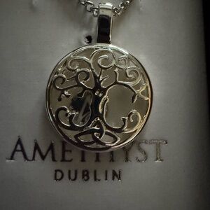 Amethyst Dublin Silver Tree of Life Pendant Necklace NEW in box